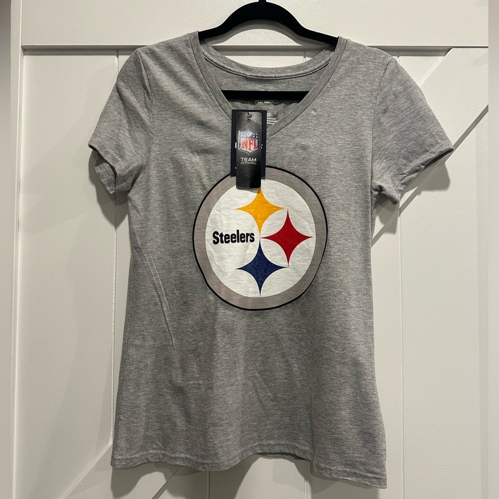 NFL Steelers Heather Tee with Logo